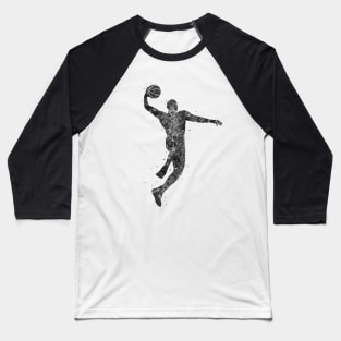 Basketball dunk black and white Baseball T-Shirt